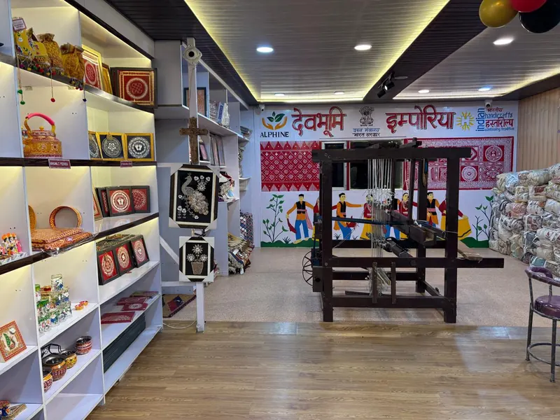 Inside the emporia — crafts, textiles and a working loom