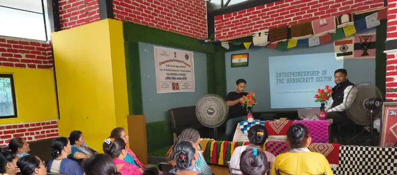 Session on entrepreneurship in the handicraft sector · Ghatdhar, 26 Aug 2025