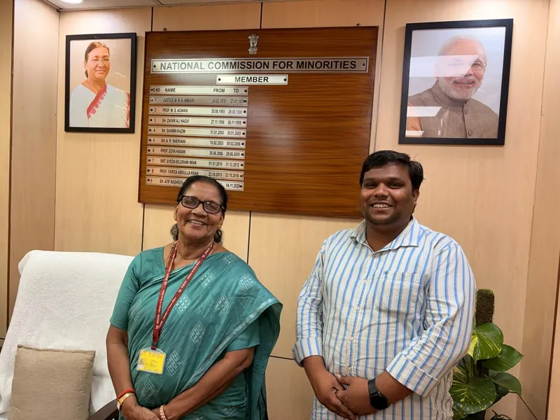 Mohd Yameen, our President, with the National Women Commissioner
