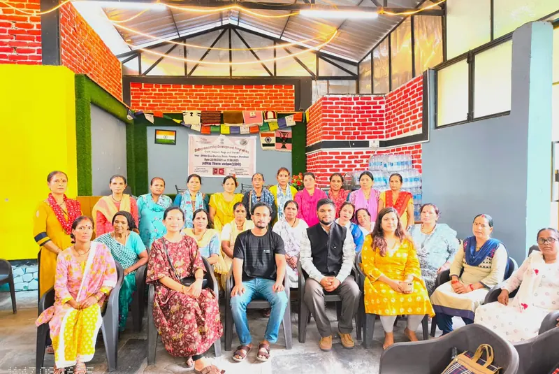 Artisans and trainers after a programme in Ghatdhar